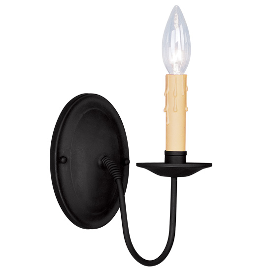 Livex Lighting 4451-04 Heritage Wall Sconce in Black 